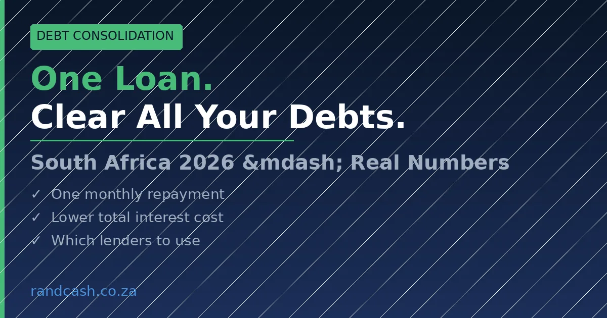 Debt Consolidation Loans South Africa 2026: One Loan to Clear All Debts