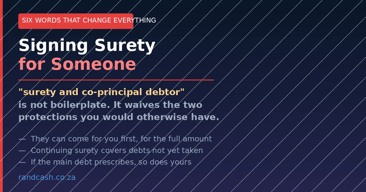 Signing Surety for Someone: What You Are Actually Agreeing To